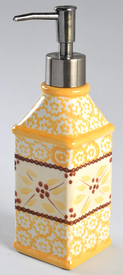 Old World Yellow Lotion Dispenser by Temp-Tations-1