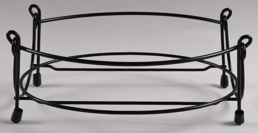 Old World Yellow 12" Metal Stand for Oval Baker by Temp-Tations-1