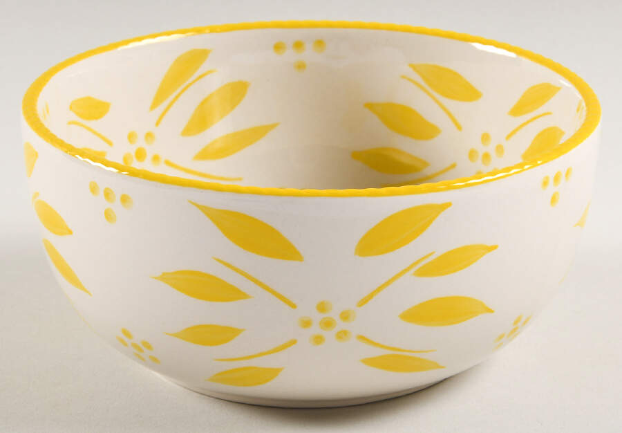 Old World Yellow Soup/Cereal Bowl by Temp-Tations-1