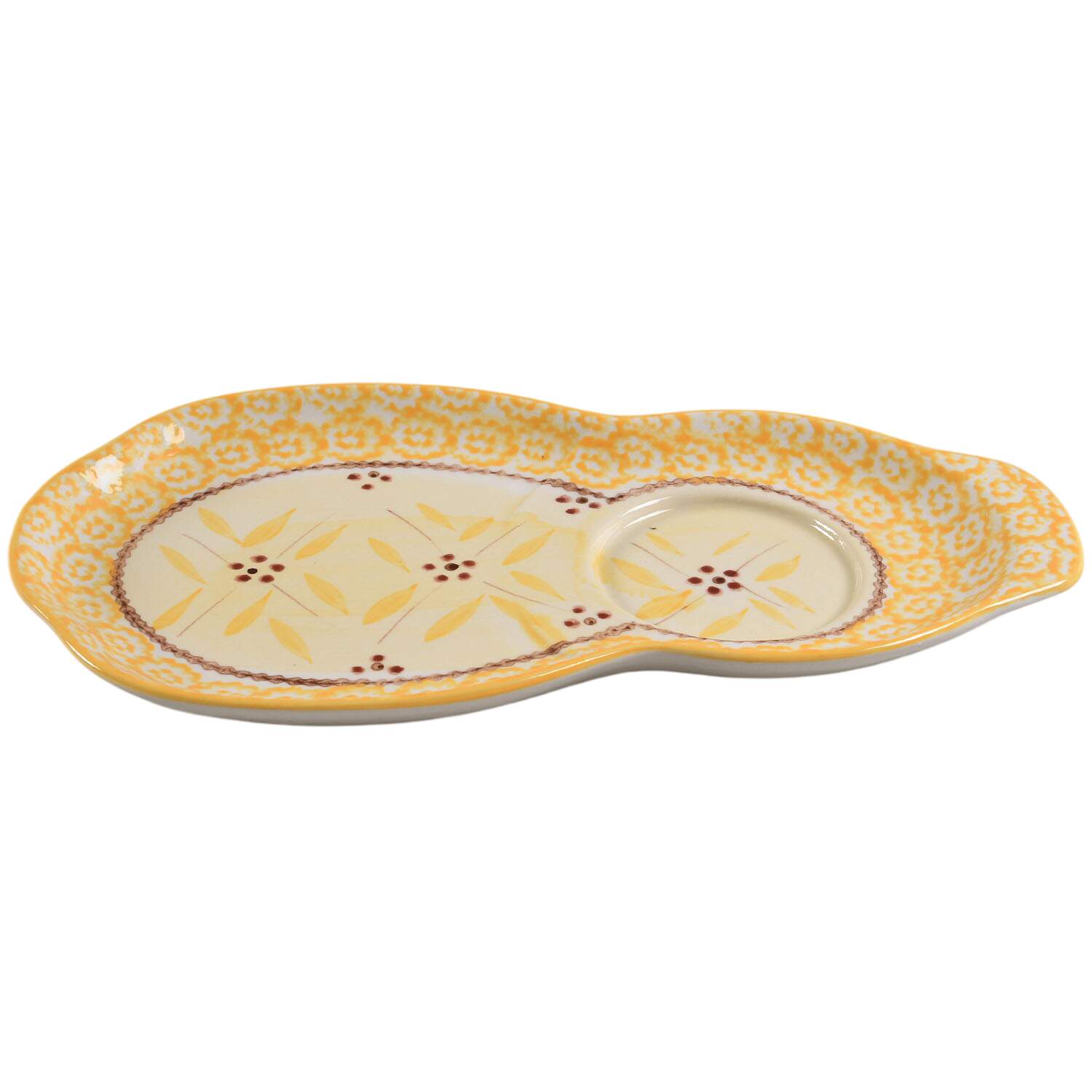 Old World Yellow Snack Plate by Temp-Tations-1