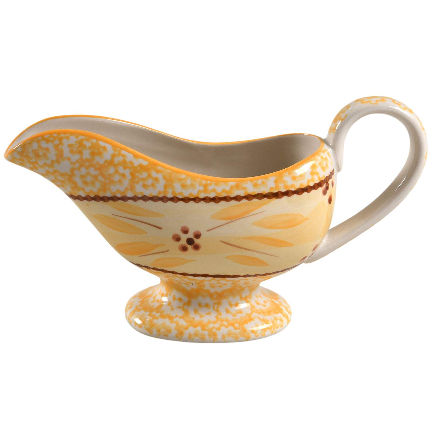 Old World Yellow Gravy Boat by Temp-Tations-1