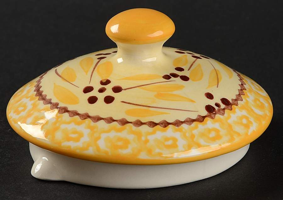 Old World Yellow Lid for Teapot by Temp-Tations-1