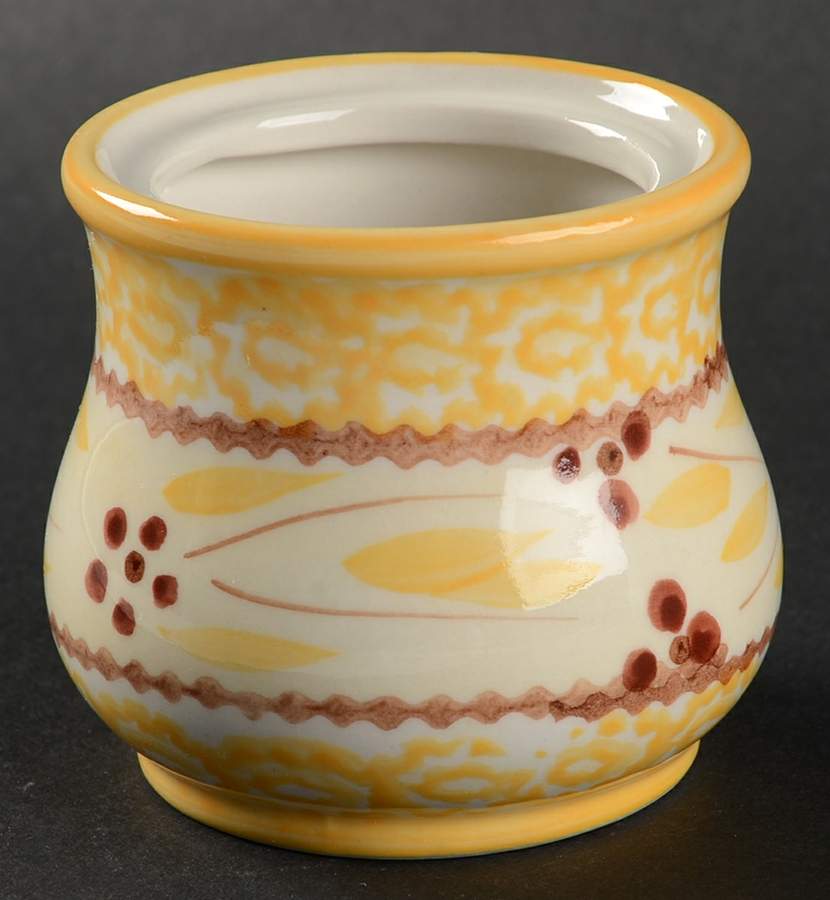 Old World Yellow Sugar Bowl No Lid by Temp-Tations-1