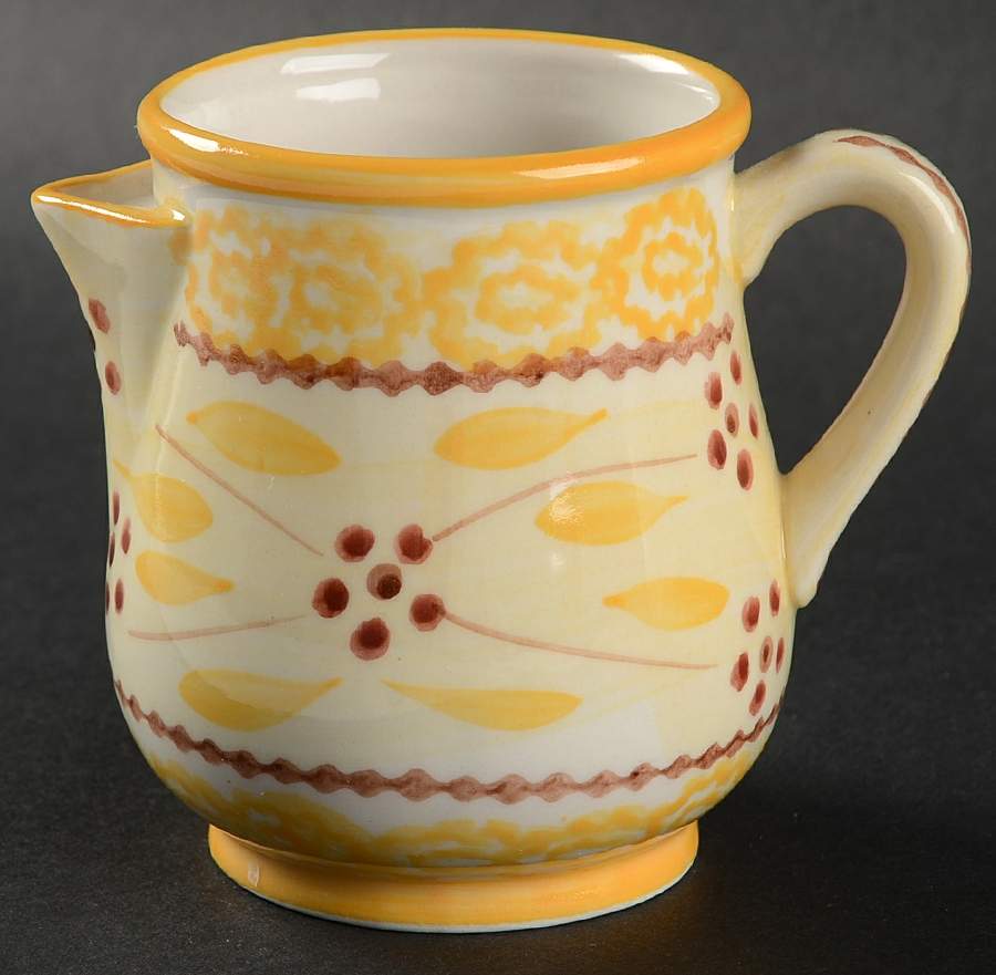 Old World Yellow Creamer by Temp-Tations-1