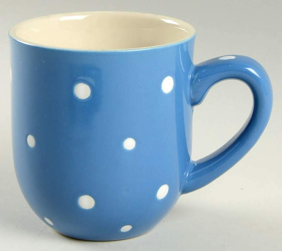 Polka Dot Blue Mug by Temp-Tations-1