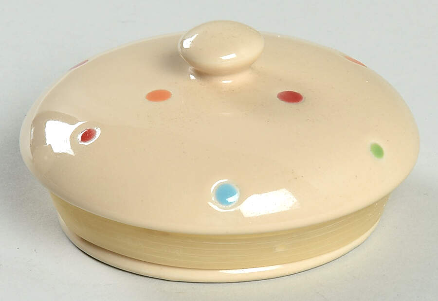 Polka Dot Cream Lid for Medium Canister by Temp-Tations-1