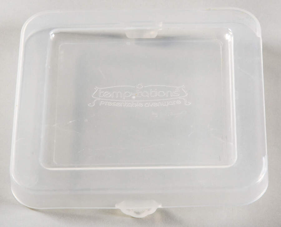 Polka Dot Red Plastic Lid for Individual Square Baker by Temp-Tations-1