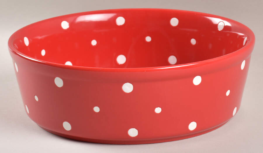 Polka Dot Red 9" Round Baker by Temp-Tations-1