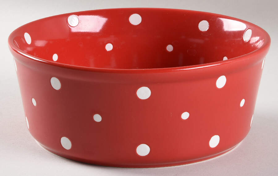 Polka Dot Red 7" Round Baker by Temp-Tations-1