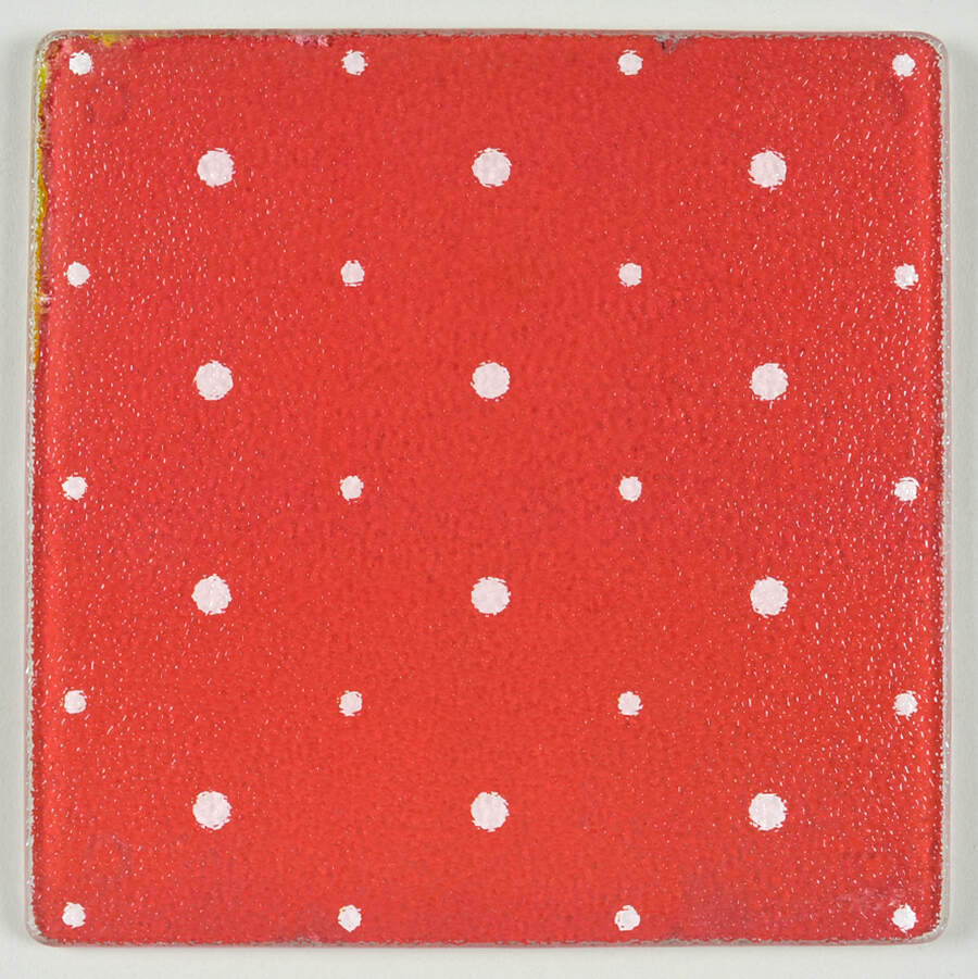Polka Dot Red Glass Trivet for 9" Square Baker by Temp-Tations-1