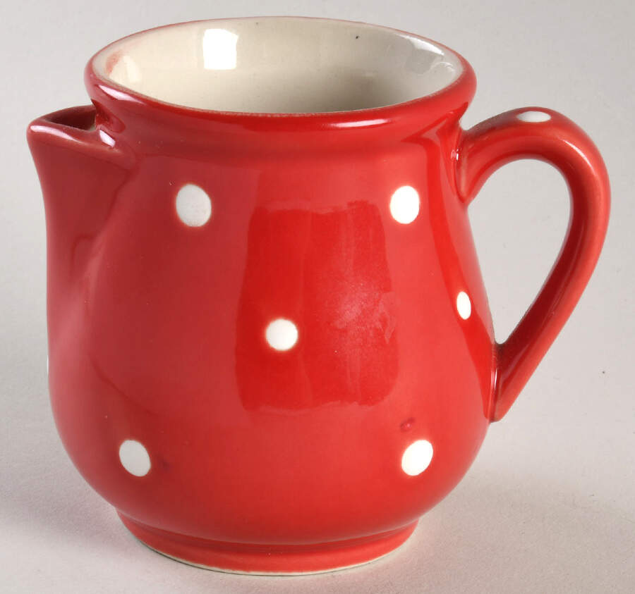 Polka Dot Red Creamer by Temp-Tations-1