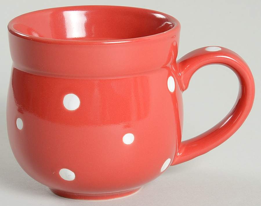 Polka Dot Red Mug by Temp-Tations-1