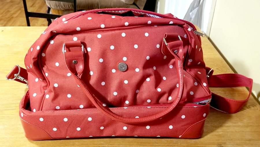 Polka Dot Red Thermal Tote for Retangle Baker by Temp-Tations-1