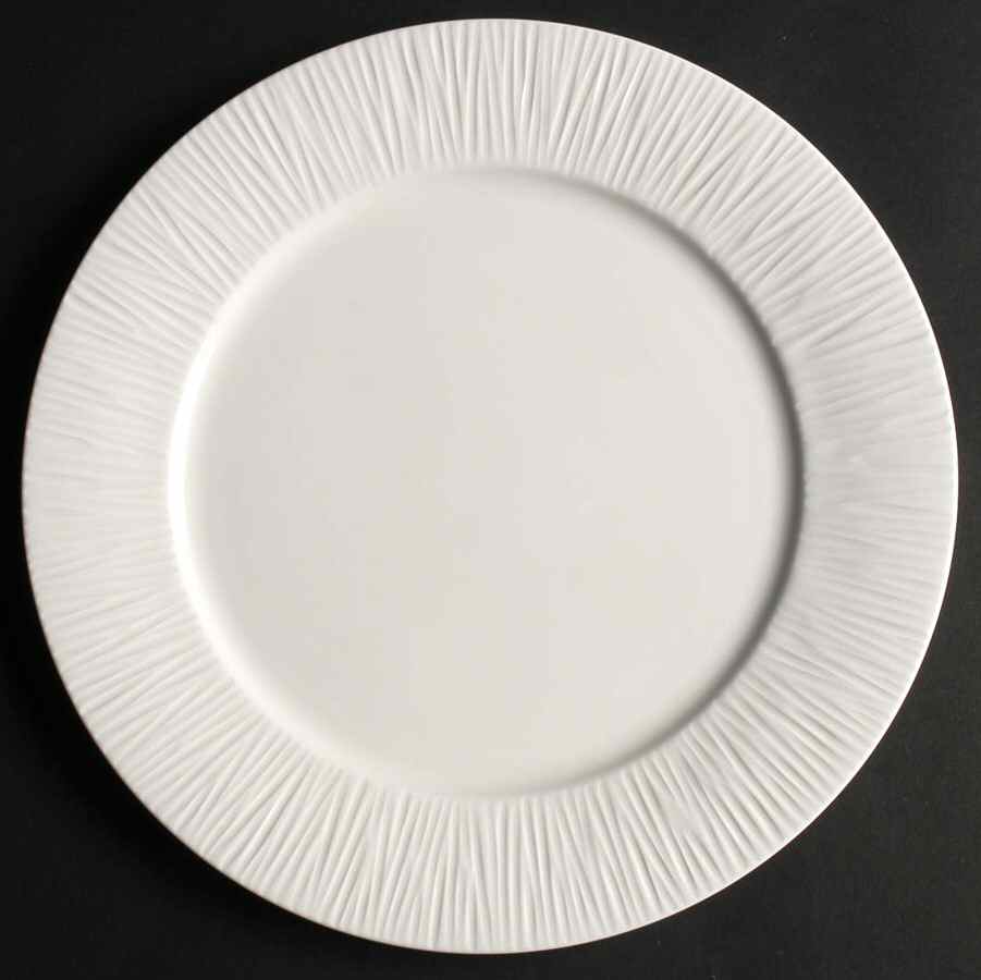Emilia (All White, Ribbed) Dinner Plate by Tabletops Unlimited-1