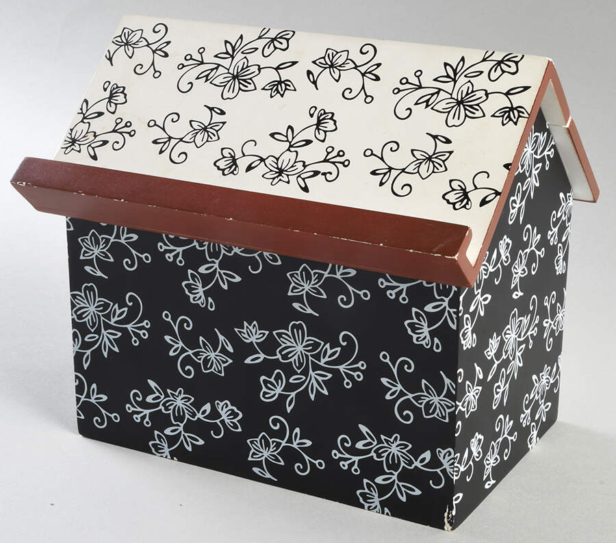 Floral Lace Black Wood Recipe Box & Lid by Temp-Tations-1