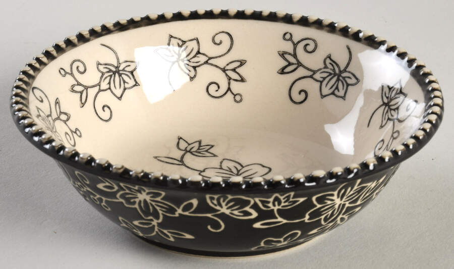 Floral Lace Black 5" All Purpose Bowl by Temp-Tations-1