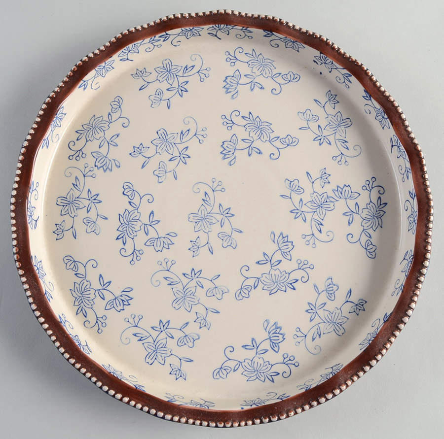 Floral Lace-Blue Cheese Serving Plate by Temp-Tations-1