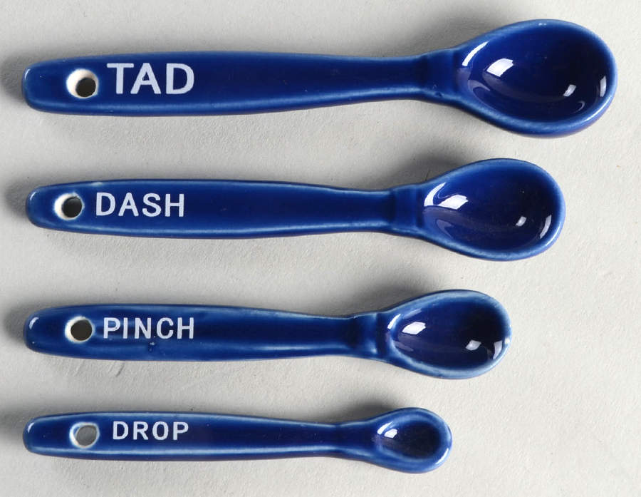Floral Lace-Blue (4 Pc) Small Measuring Spoon Set by Temp-Tations-1