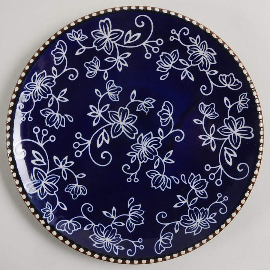 Floral Lace-Blue Salad Plate by Temp-Tations-1