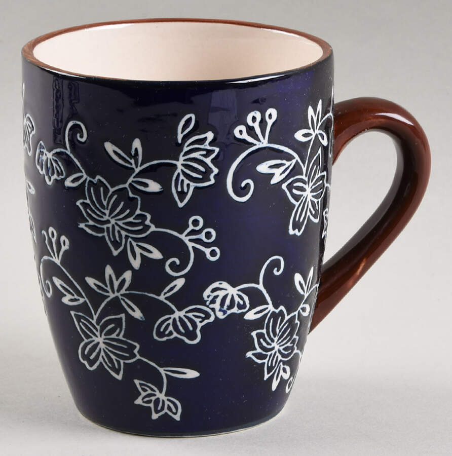 Floral Lace-Blue Mug by Temp-Tations-1