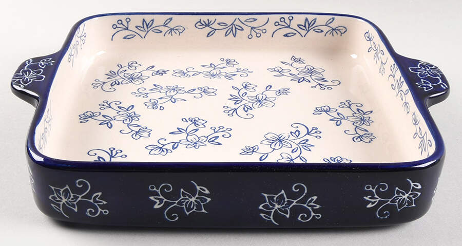 Floral Lace-Blue 1.5 Quart Stacking Casserole No Lid by Temp-Tations-1