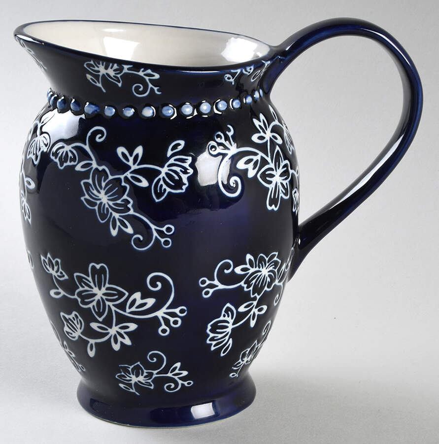 Floral Lace-Blue 20 Oz Pitcher by Temp-Tations-1