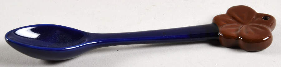 Floral Lace-Blue All Ceramic Sugar Spoon by Temp-Tations-1