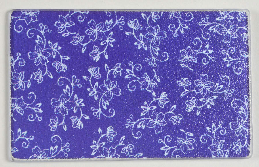 Floral Lace-Blue Glass Trivet for 10" Rectangular Baker by Temp-Tations-1