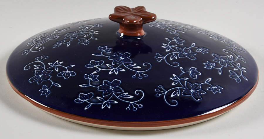 Floral Lace-Blue Lid for Salad Serving Bowl by Temp-Tations-1