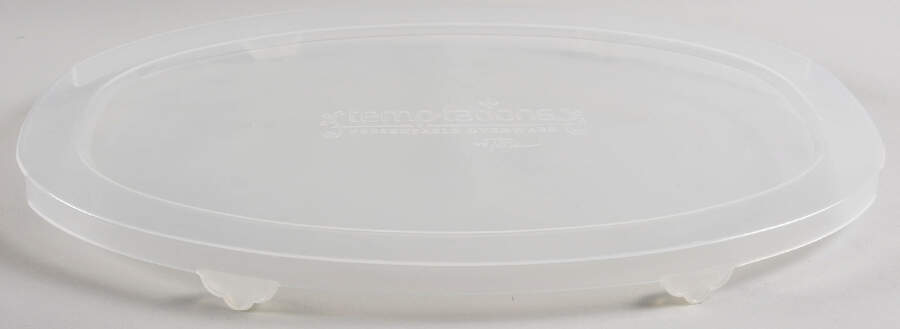 Floral Lace-Blue Plastic Lid for 13" Oval Baker by Temp-Tations-1
