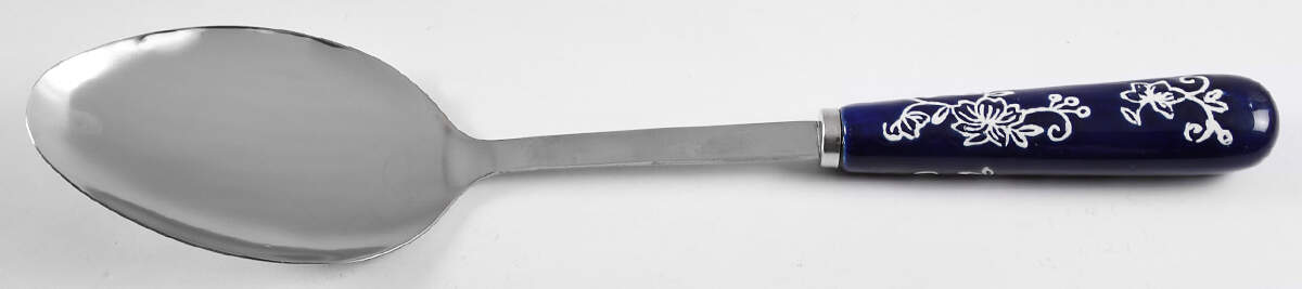 Floral Lace-Blue Tablespoon (Serving Spoon) All Stainless by Temp-Tations-1