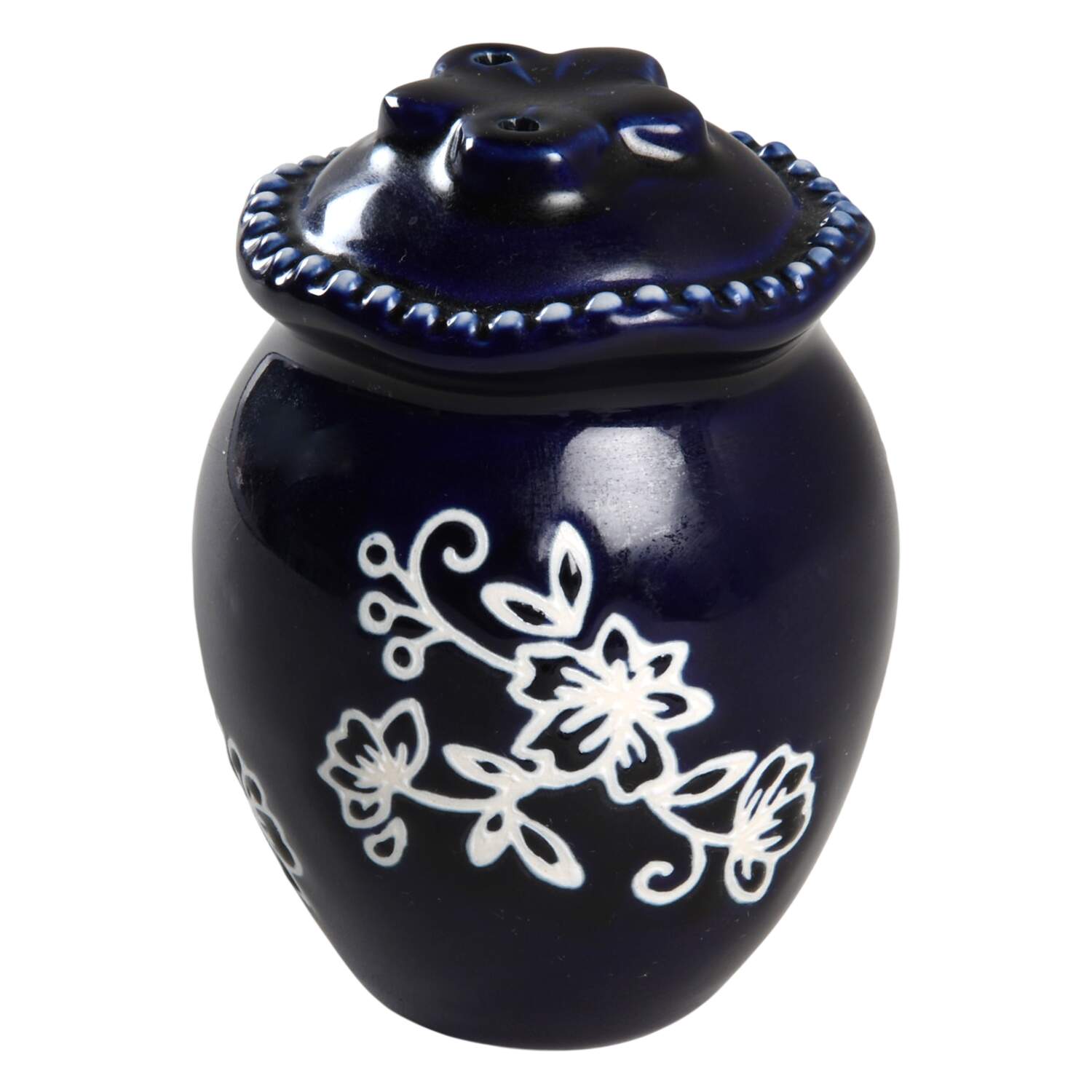 Floral Lace-Blue Salt Shaker by Temp-Tations-1