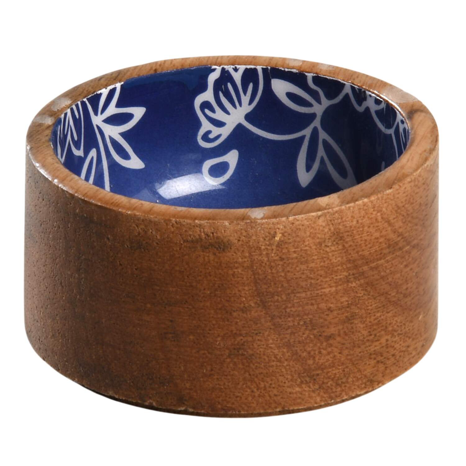 Floral Lace-Blue Wood Dip Bowl for Wood 3 Bowl Dipping Set by Temp-Tations-1