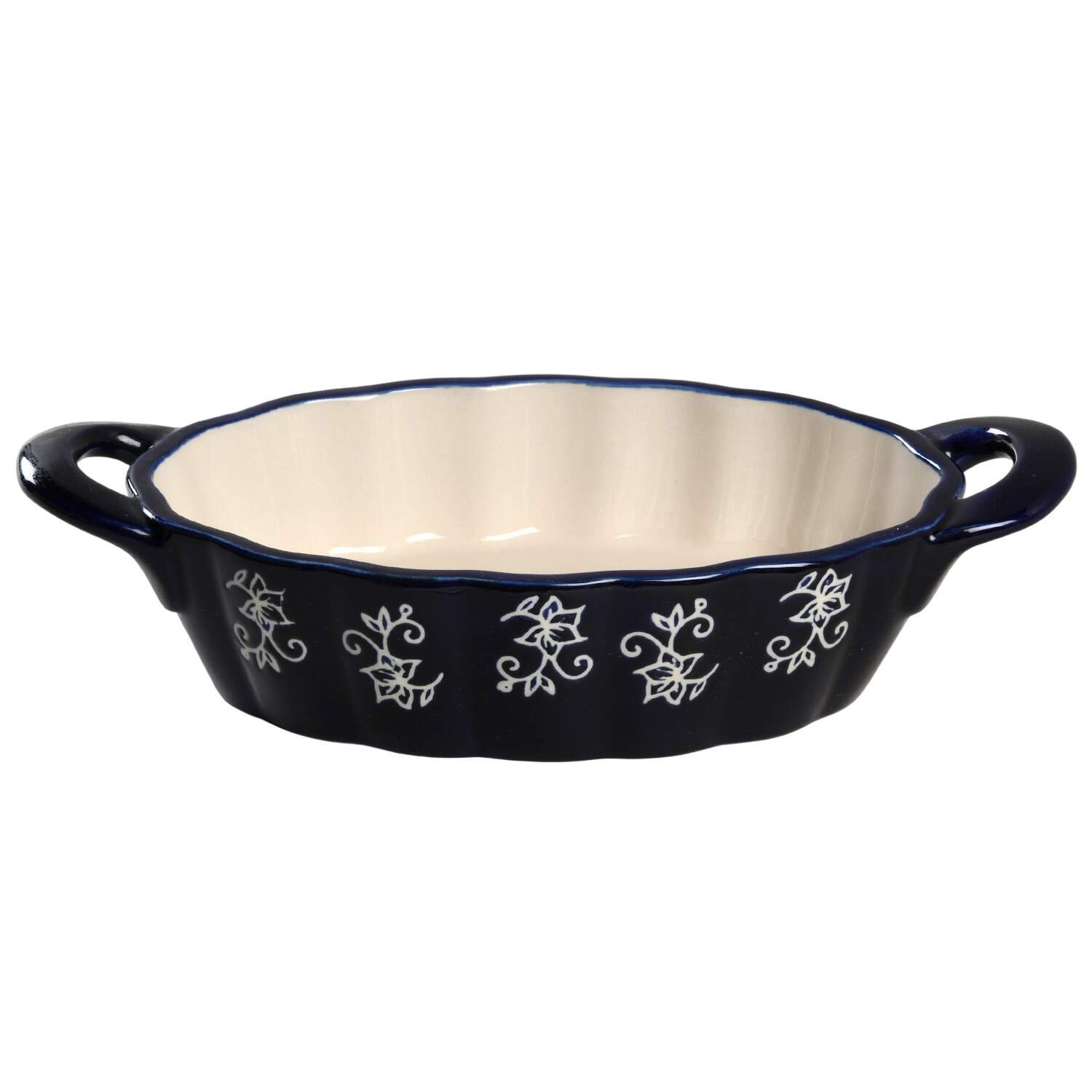 Floral Lace-Blue Figural Butter Tub No Lid by Temp-Tations-1