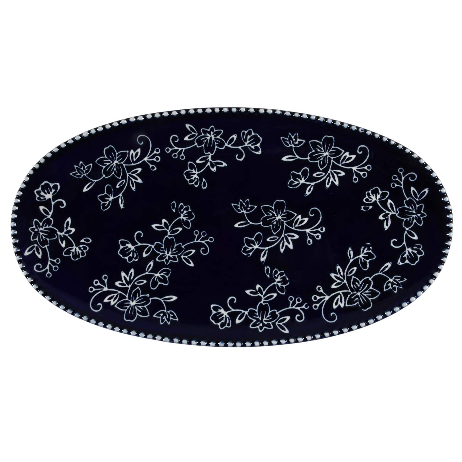 Floral Lace-Blue Tray for Creamer & Sugar with Lid by Temp-Tations-1