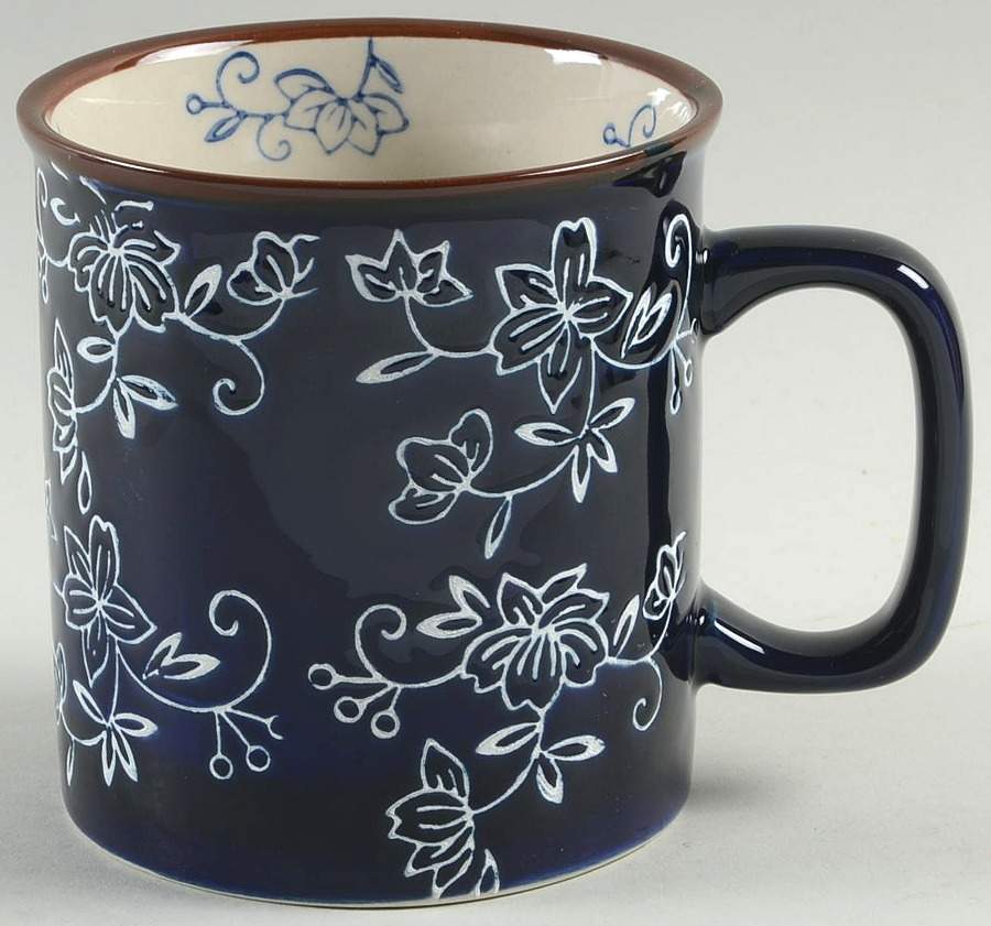 Floral Lace-Blue Mug by Temp-Tations-1