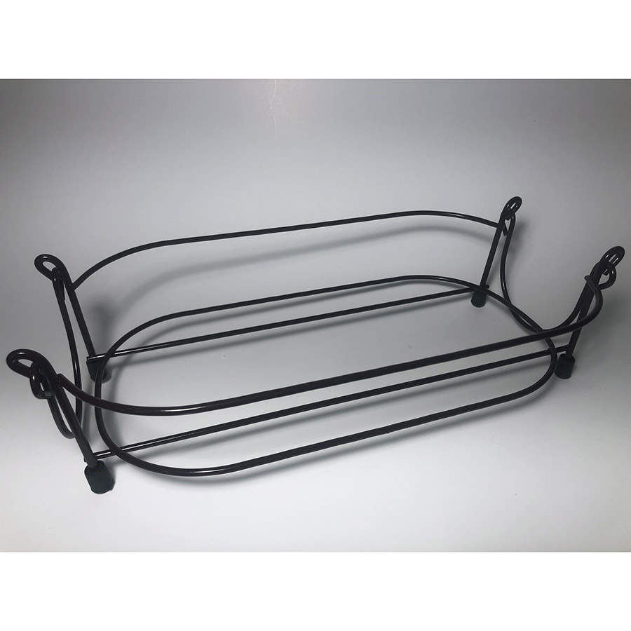 Floral Lace Cranberry Metal Stand for 11" Oval Baker by Temp-Tations-1