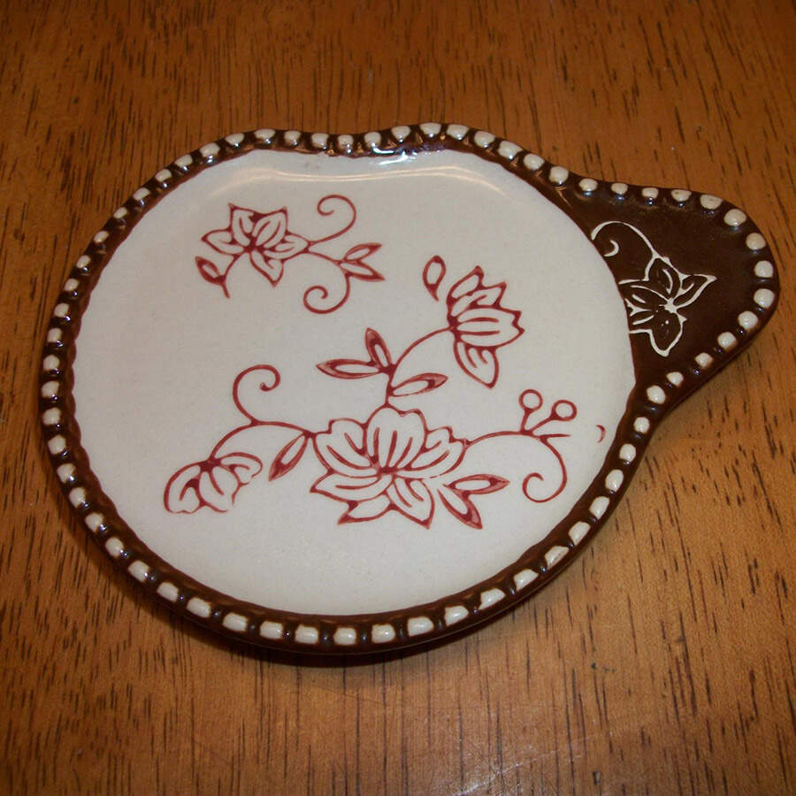 Floral Lace Cranberry Coaster by Temp-Tations-1