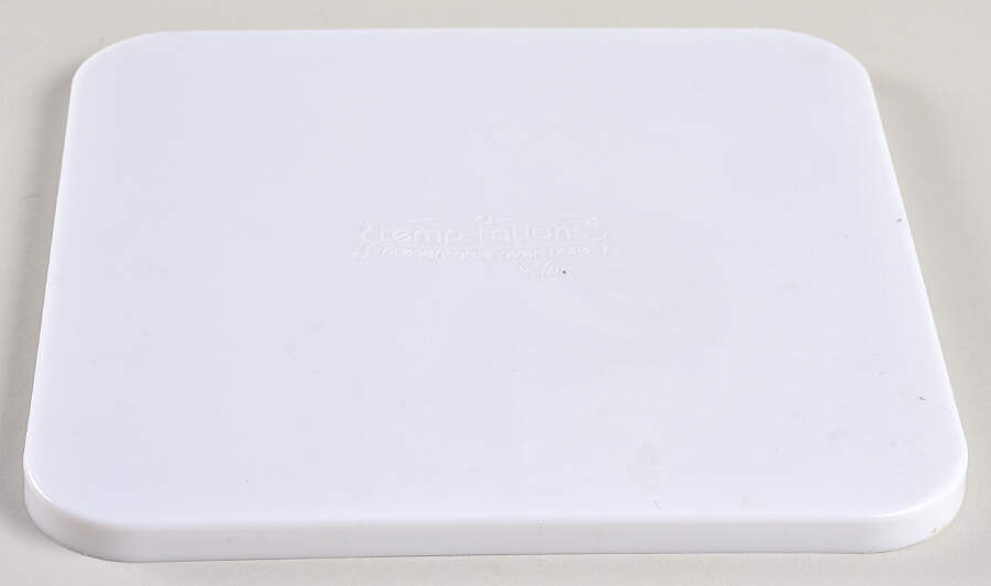 Floral Lace Cranberry Tabless Plastic Storage Cover for 8' Square Baker by Temp-Tations-1