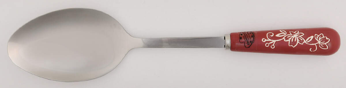 Floral Lace Cranberry Tablespoon (Serving Spoon) by Temp-Tations-1