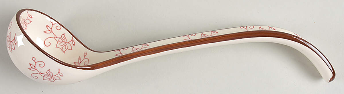 Floral Lace Cranberry Tureen Ladle by Temp-Tations-1