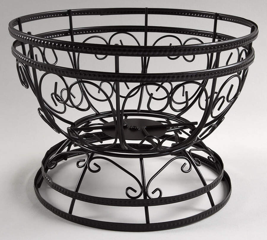 Floral Lace Cranberry Metal Stand for Punch Bowl by Temp-Tations-1