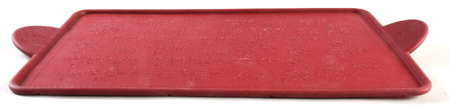 Floral Lace Cranberry Silicone Baking Board by Temp-Tations-1