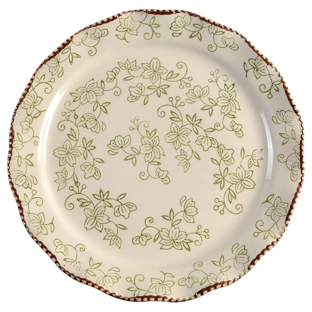 Floral Lace Green Dinner Plate by Temp-Tations-1