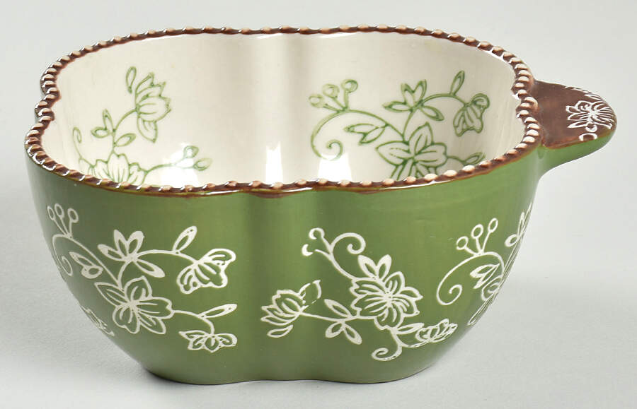 Floral Lace Green Individual Open Soup by Temp-Tations-1