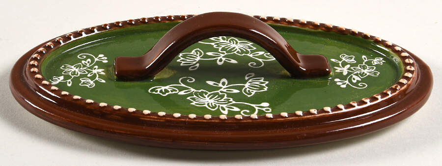 Floral Lace Green Lid for 16 Oz Oval Individual Casserole by Temp-Tations-1