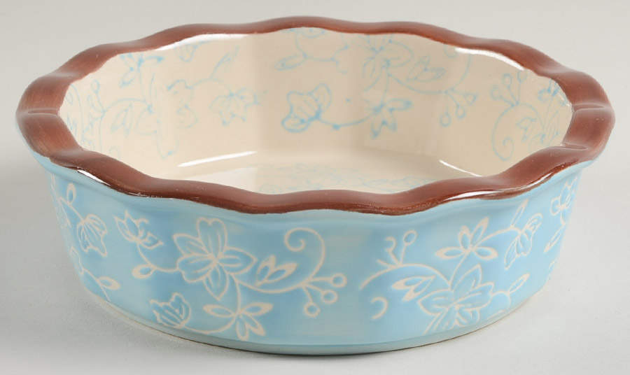 Floral Lace Light Blue Mini Pie Plate by Temp-Tations-1