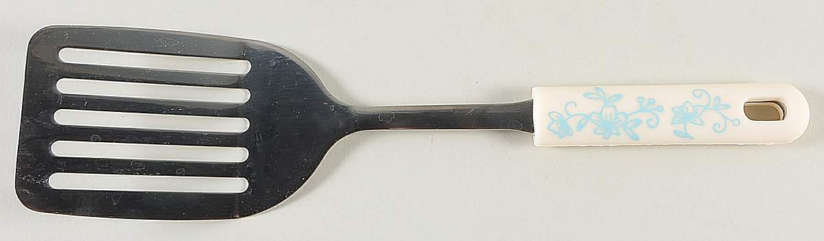 Floral Lace Light Blue Metal Spatula by Temp-Tations-1