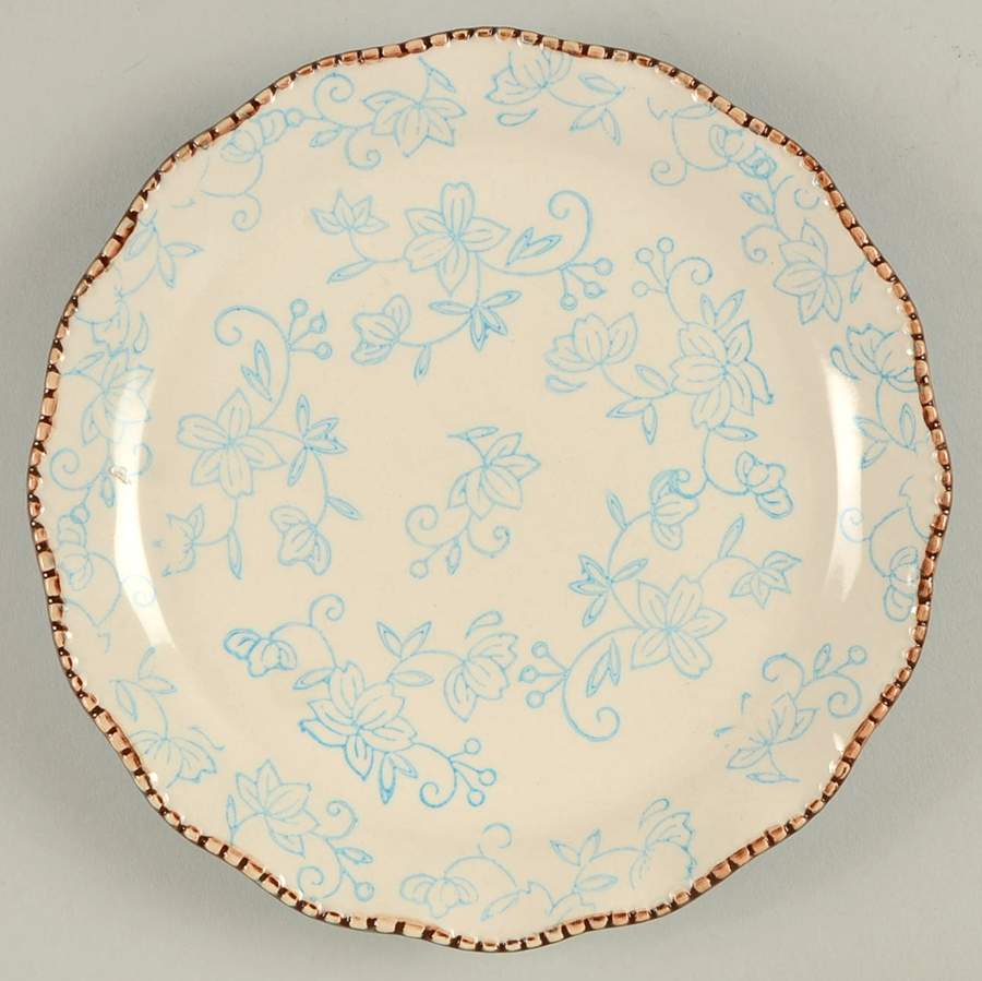 Floral Lace Light Blue Salad Plate by Temp-Tations-1