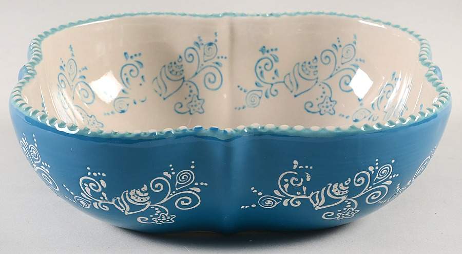 Floral Lace Summer Square Soup/Cereal Bowl by Temp-Tations-1